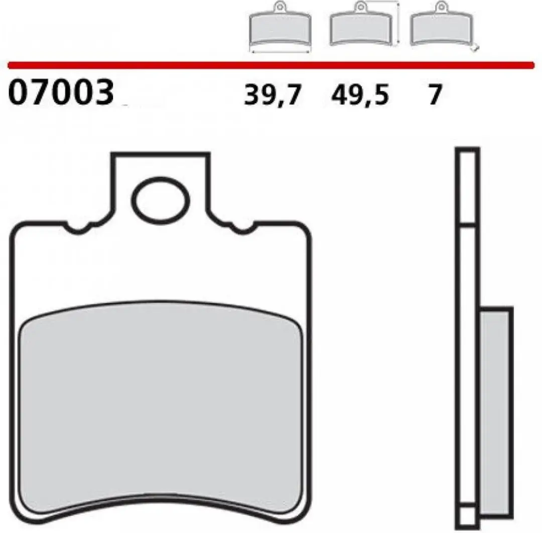 Plaquette de frein Brembo pour Scooter Aprilia 50 MOJITO CUSTOM 2T 2004 à 2013