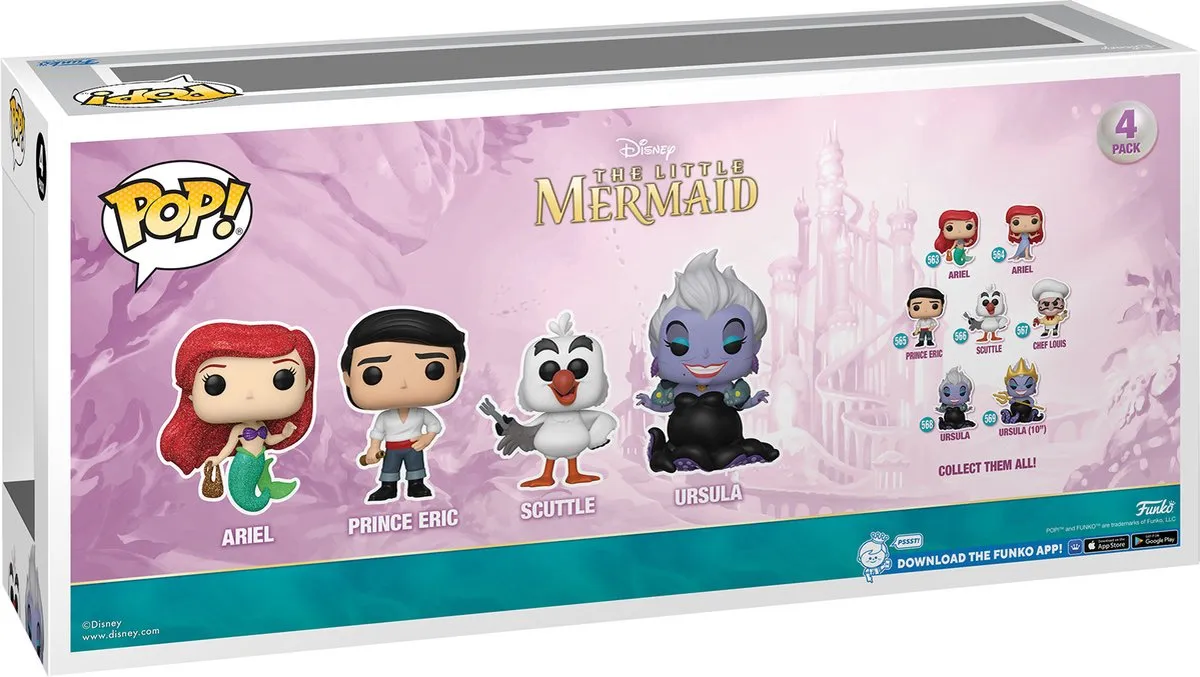Funko Pop! Little Mermaid 69110 - 4 Stuks Meerkleurig - afbeelding 3 van 4