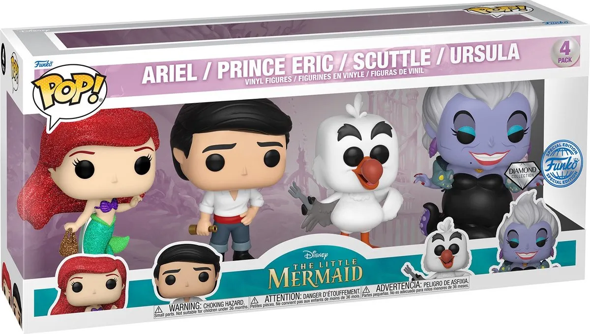 Funko Pop! Little Mermaid 69110 - 4 Stuks Meerkleurig - afbeelding 2 van 4