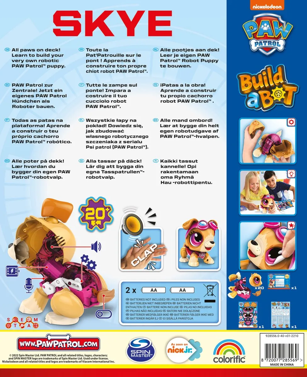 Goliath Build a Bot Paw Patrol Skye Robot Bouwpakket - Multicolor