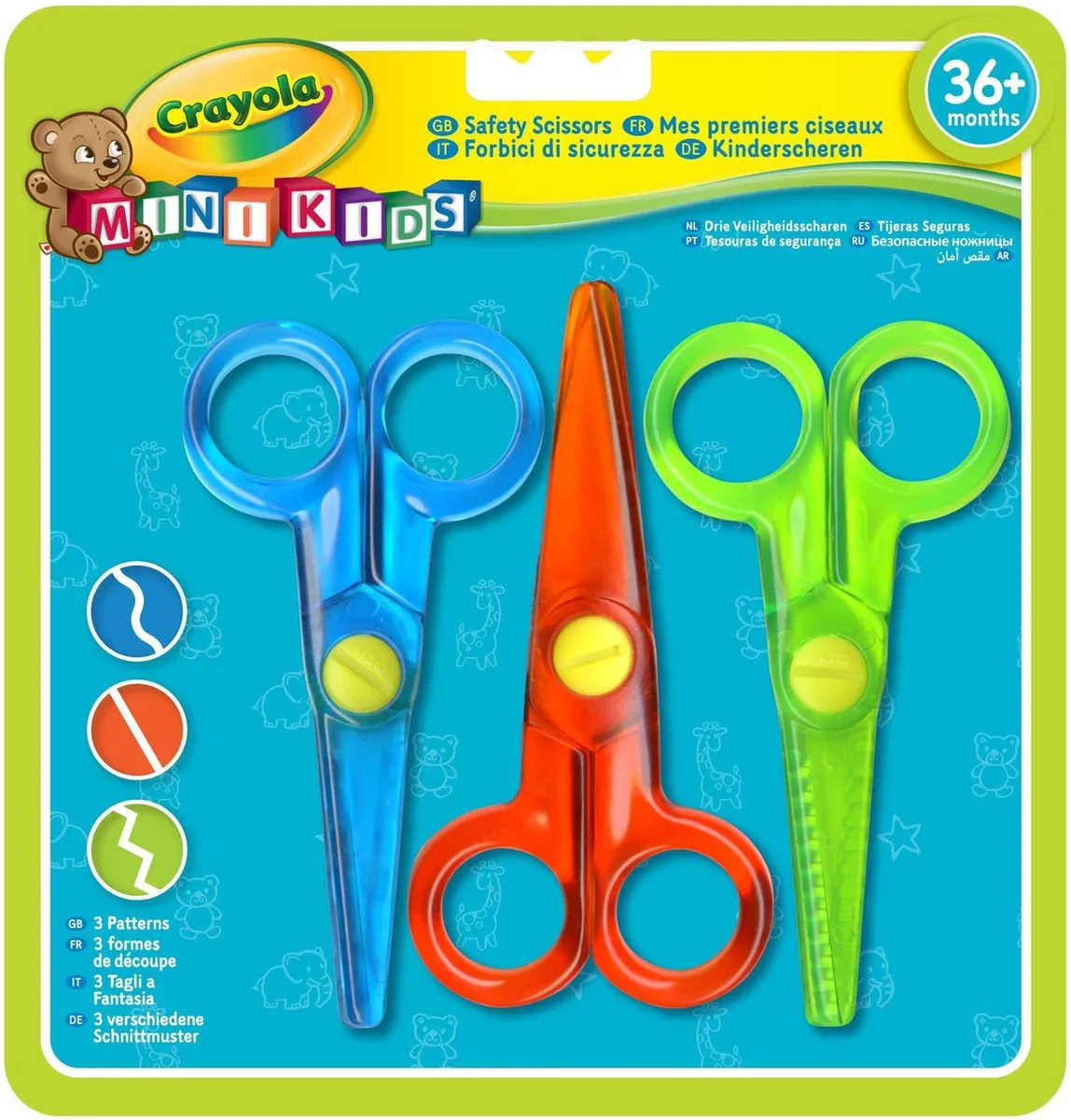 Crayola Mini Kids Veilige Kinderschaar - 3 Stuks - Veelkleurig