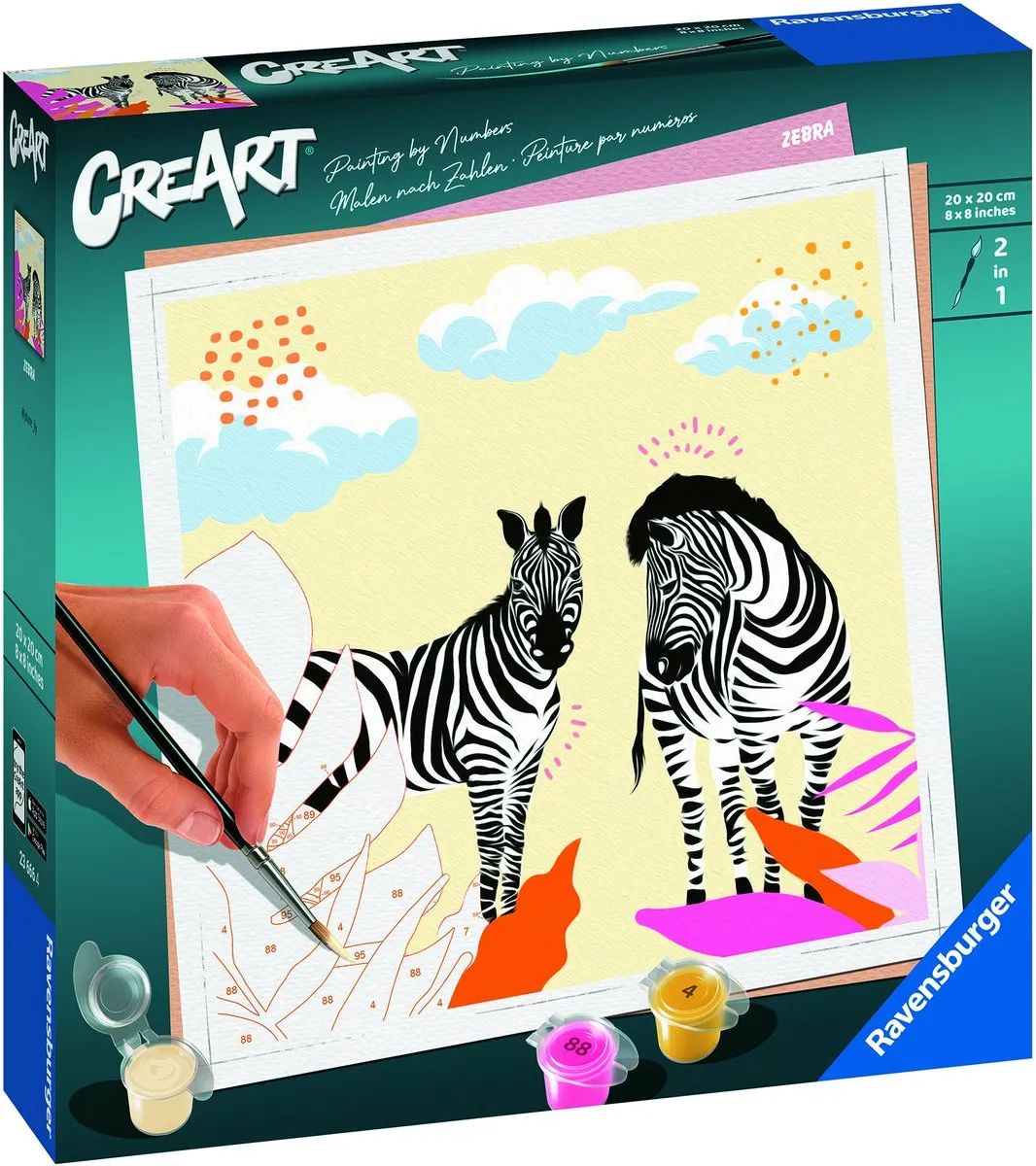 Ravensburger Zebra Schilderen op nummer - Meerkleurig