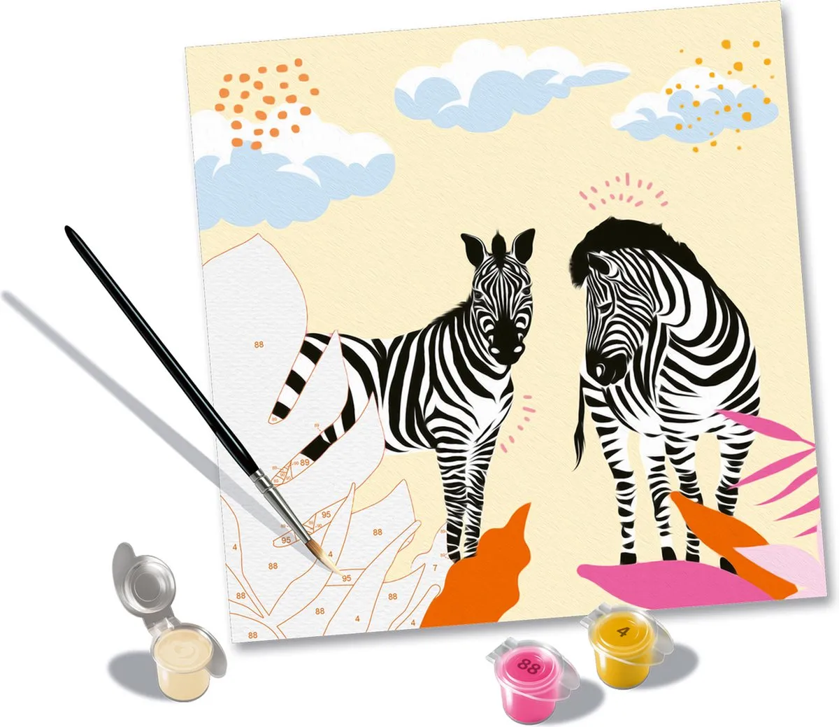 Ravensburger Zebra Schilderen op nummer - Meerkleurig