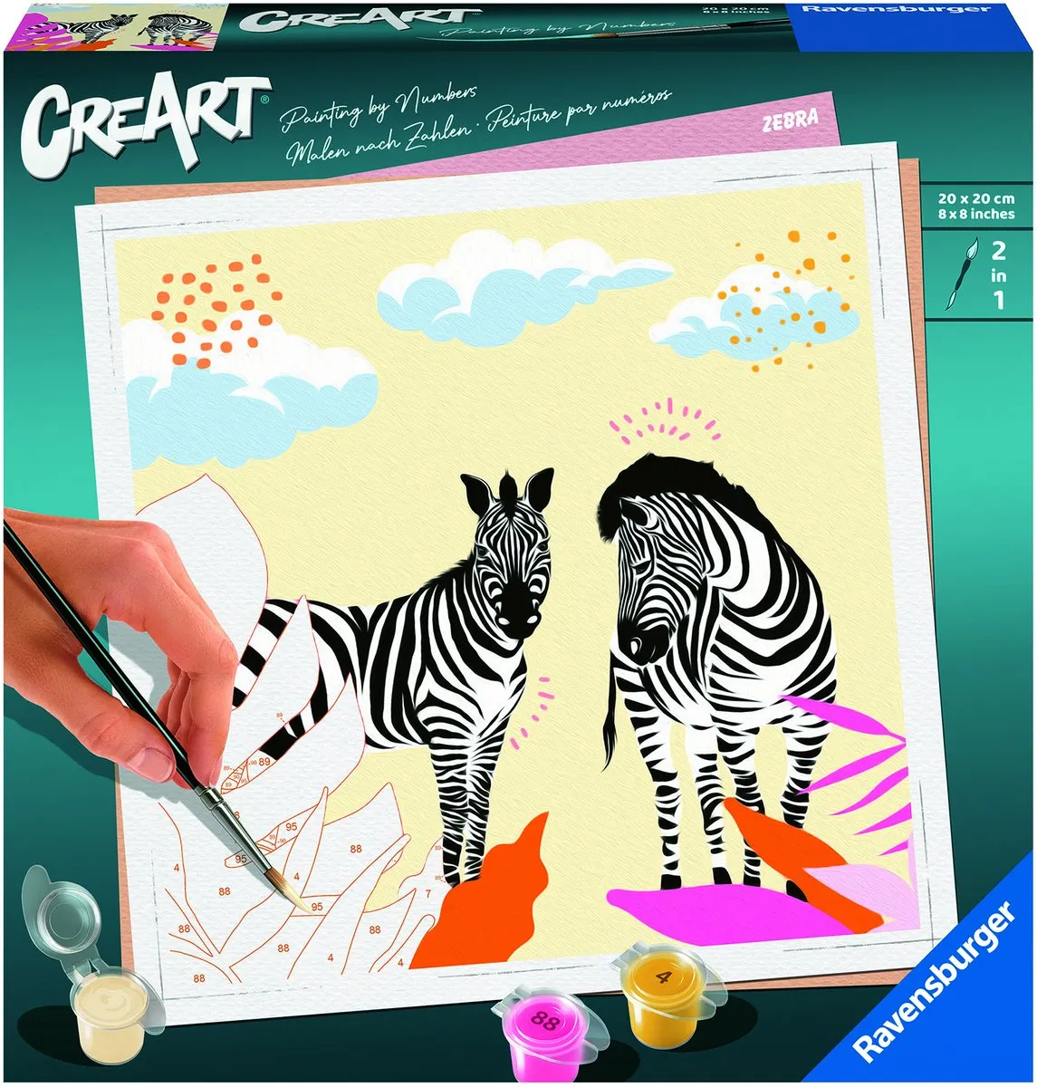 Ravensburger Zebra Schilderen op nummer - Meerkleurig