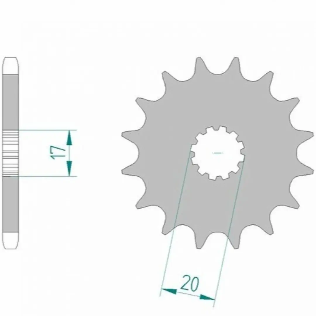 Pignon de sortie de boite Afam pour Moto Peugeot 50 XPS Neuf