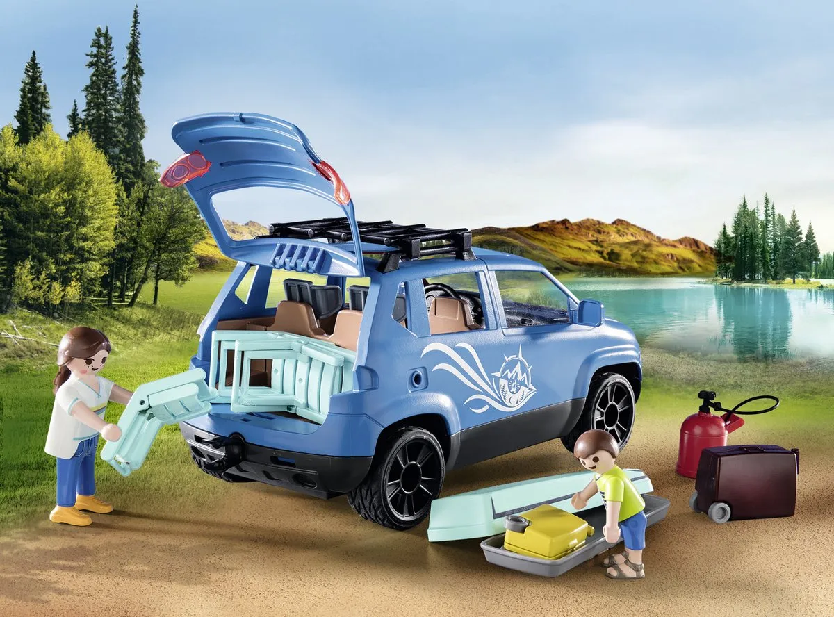 Playmobil Family Fun Caravan met auto 71423 - Meerkleurig