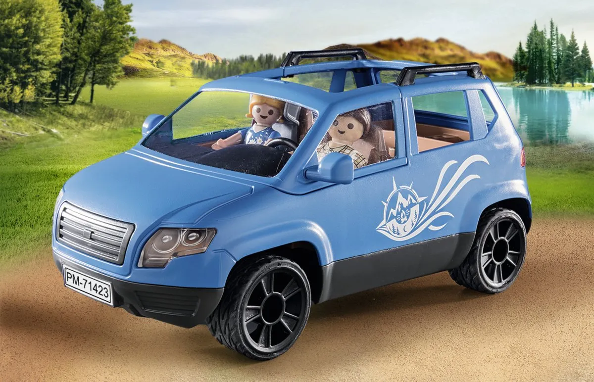 Playmobil Family Fun Caravan met auto 71423 - Meerkleurig