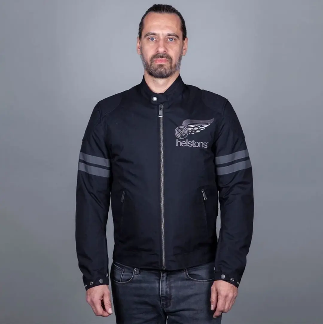 Helstons Jake Speed Fabrics Jas Zwart Grijs