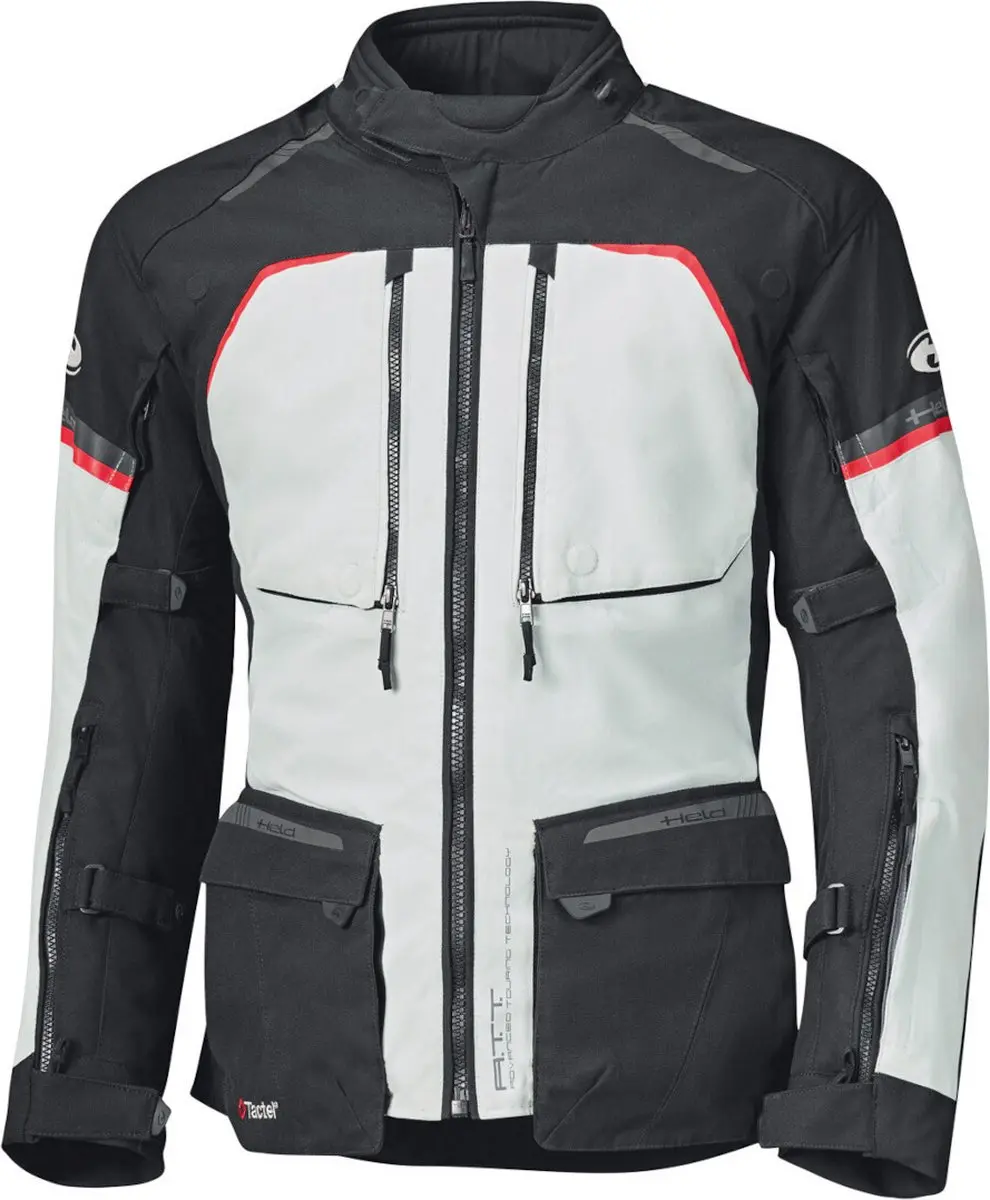 Held Tridale Top Motorjas - Lichtgrijs/Zwart/Rood