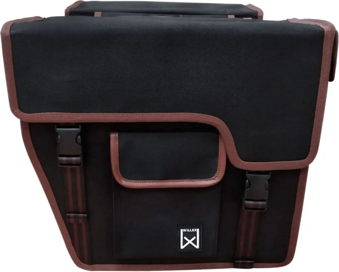Willex Dubbele Fietstas 33L - Zwart/Bruin