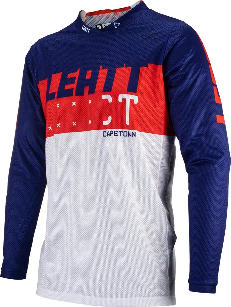 Leatt Moto 4.5 Lite V23 Royal Blauw Rood Wit Motocross Jersey -