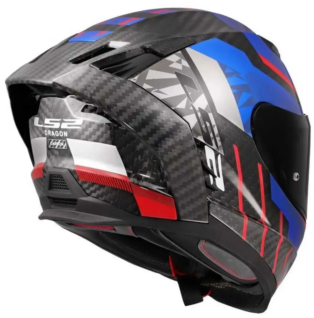 LS2 FF807 Dragon Trax Integraalhelm - XL - Blauw/Rood