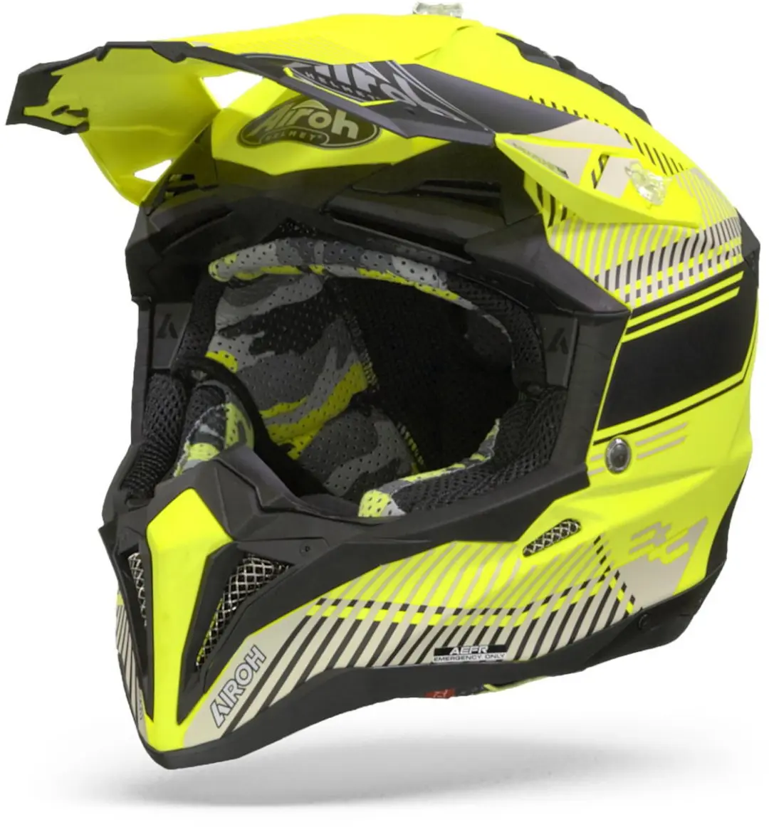 Airoh Aviator 3 Wave Flat Geel Crosshelm
