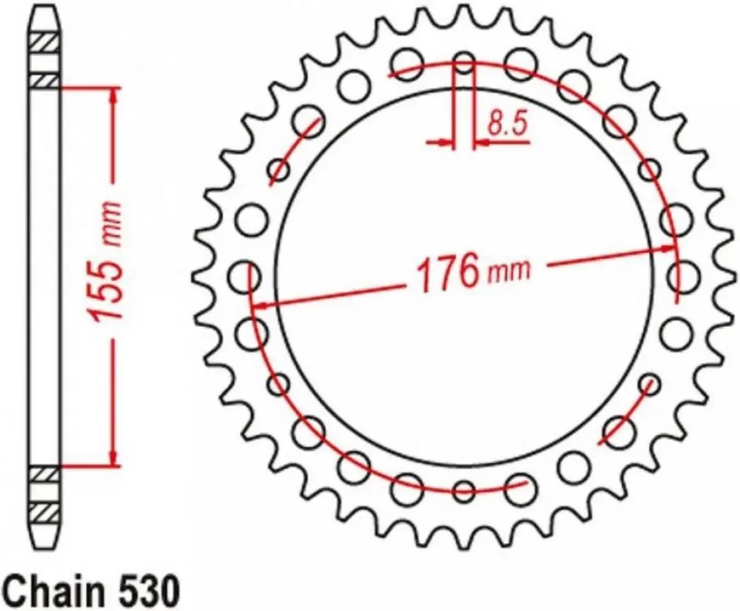 ringtandwiel jt tandwielen voor motorfiets triumph 1050 sprint st 2005-2011 jtr2