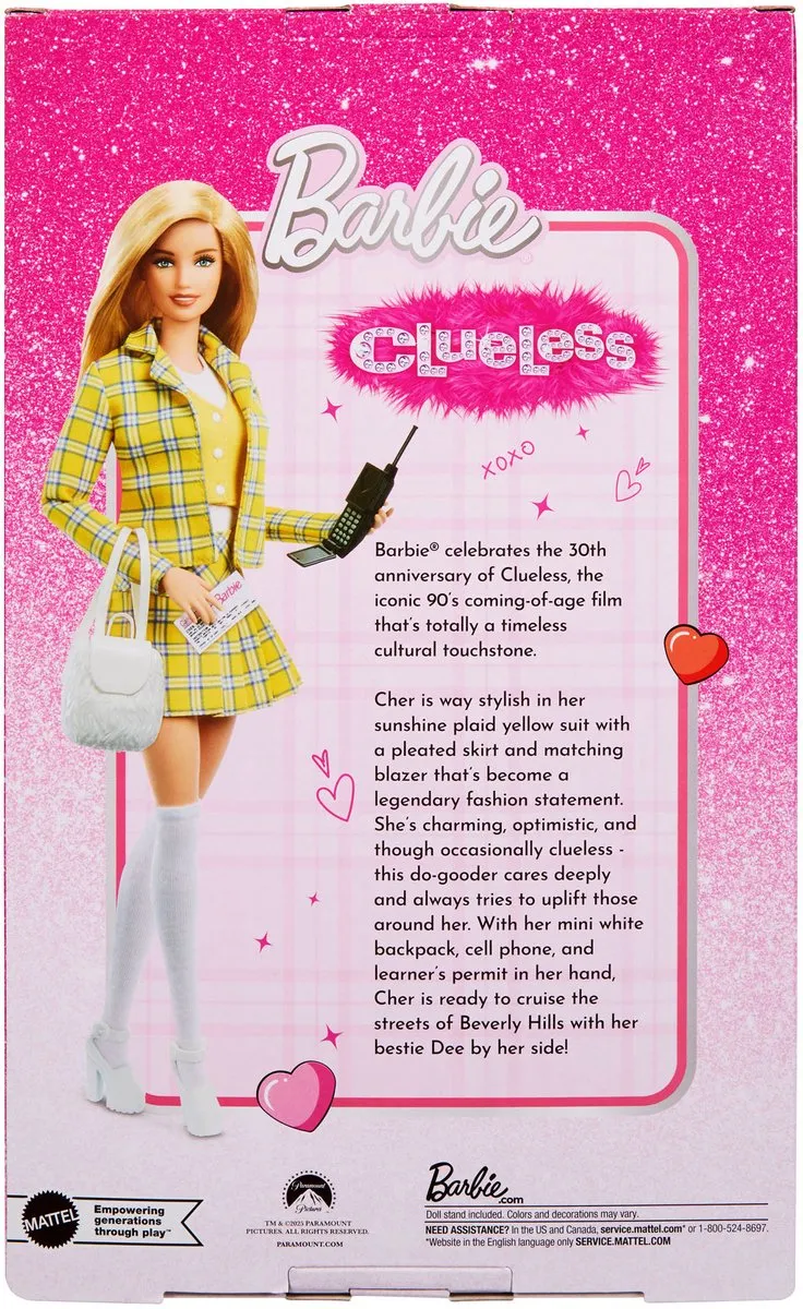 Mattel Clueless Barbie Cher Doll 30th Anniversary MATTJBJ34 - Multi