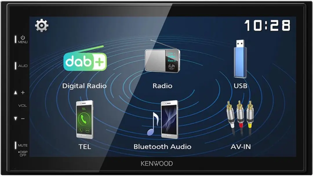 Kenwood DMX-129DAB 2DIN Autoradio - Zwart
