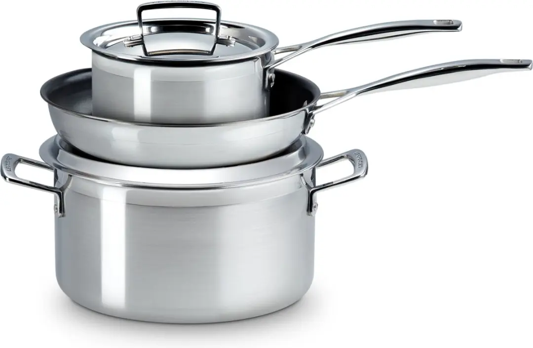 Le Creuset Magnetik Pannenset 3-delig - Inductie - Zilver