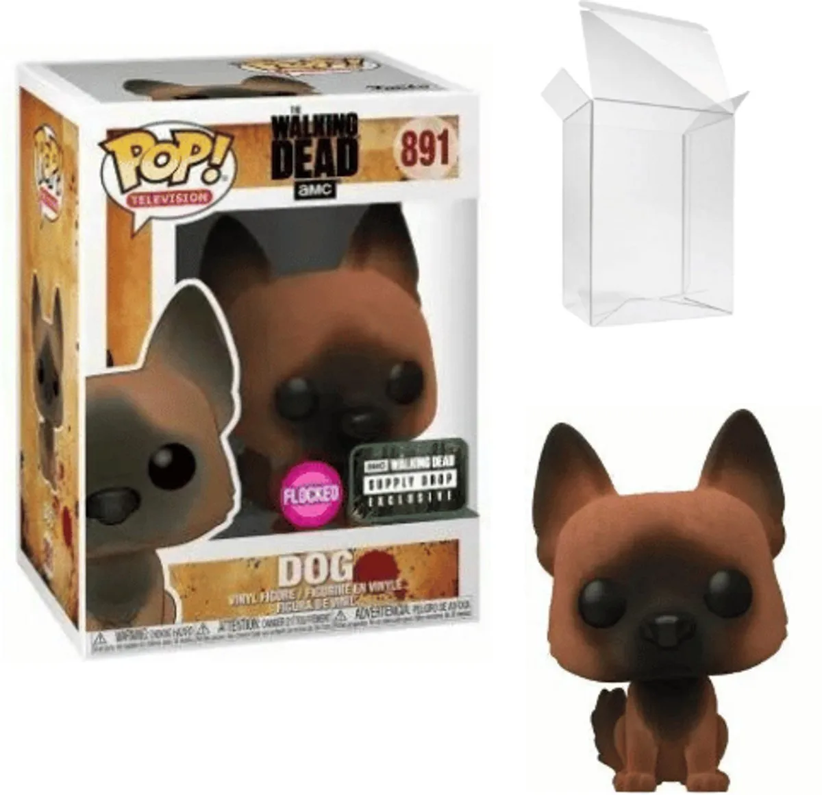 Funko Pop! The Walking Dead Dog #891 Flocked