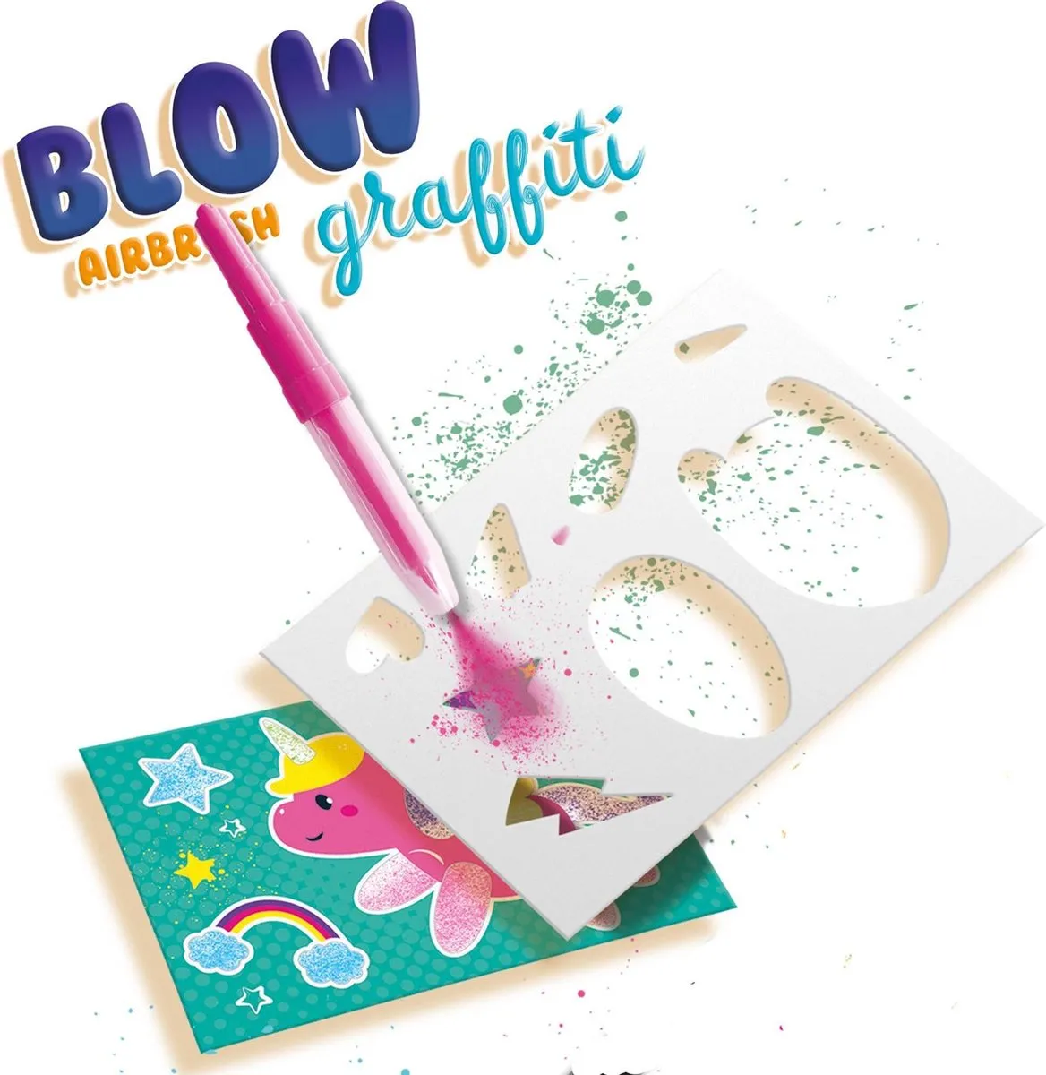 SES Creative Blow Airbrush Graffiti Knutselset - 6 Pennen