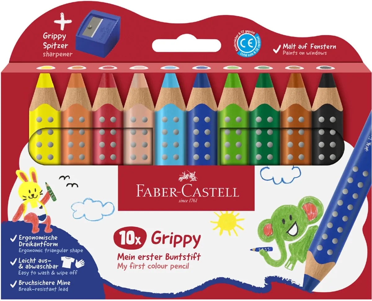 Faber-Castell Grippy XXL Kleurpotlood - 6 Stuks