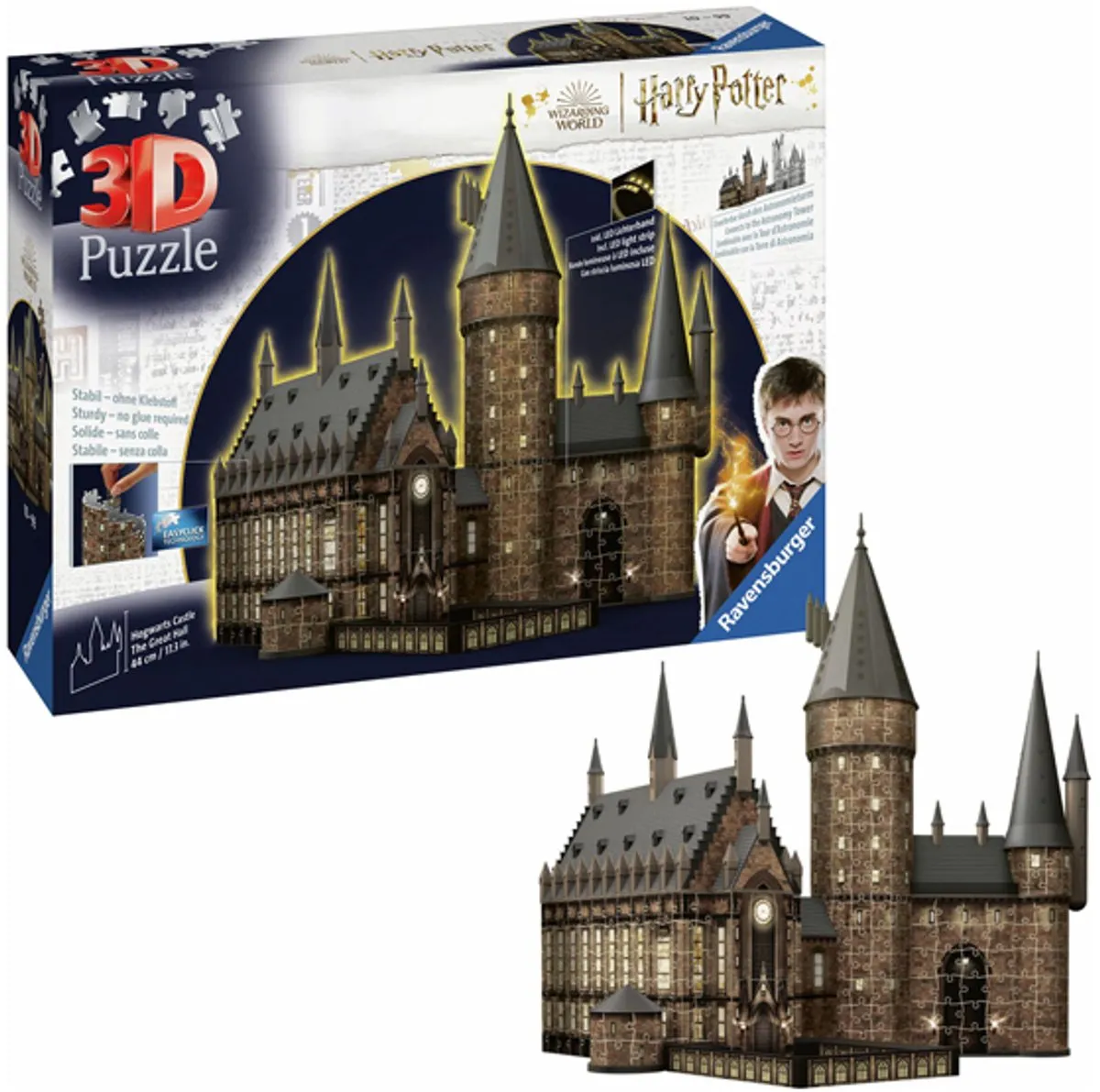 Ravensburger Harry Potter Hogwarts Grote Zaal 3D-puzzel 3 Stuks - Multicolor