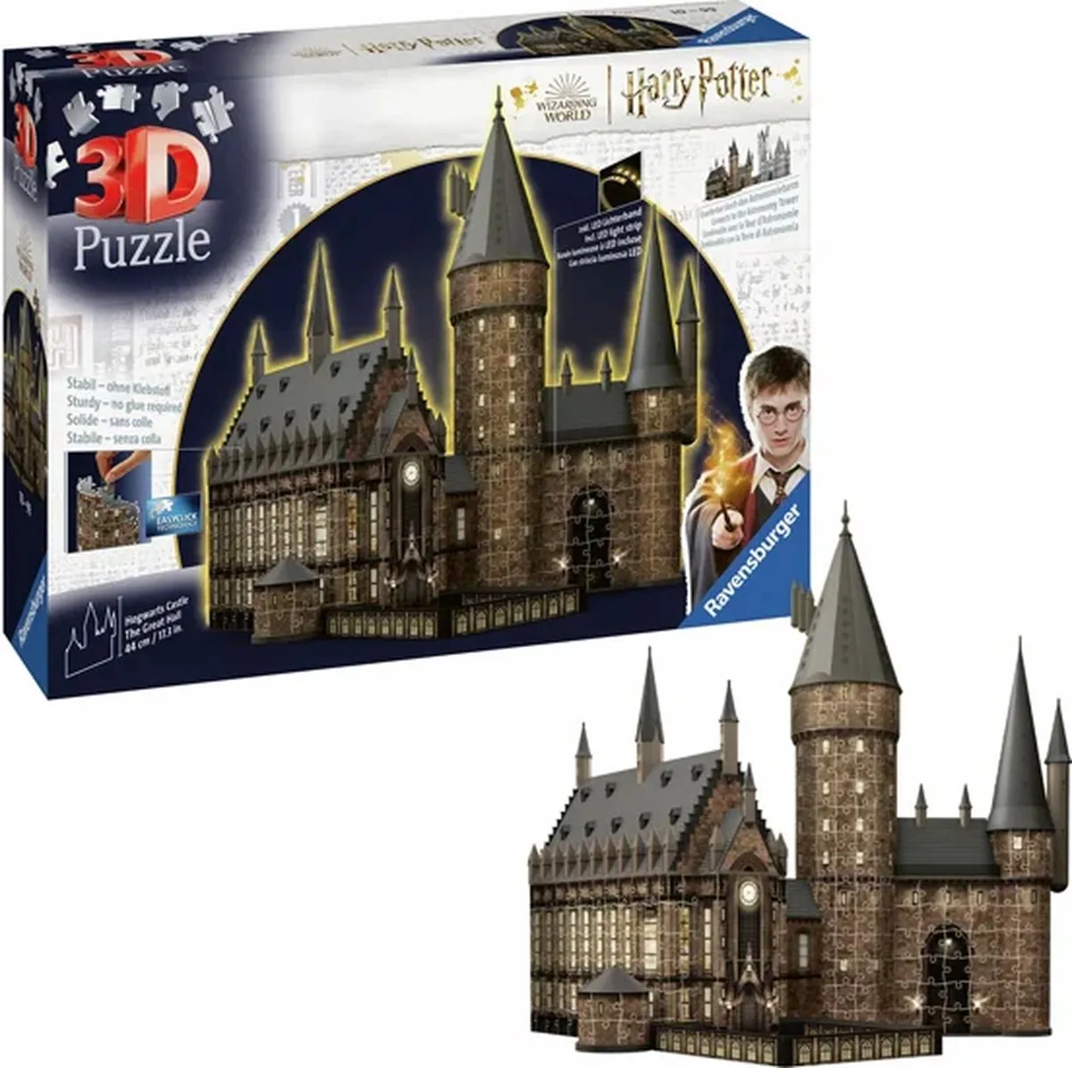 Ravensburger Harry Potter Hogwarts Grote Zaal 3D-puzzel 3 Stuks - Multicolor