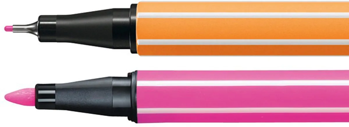 STABILO Pen 68 & point 88 Fineliner/Viltstift - 8 Stuks Roze - afbeelding 2 van 6