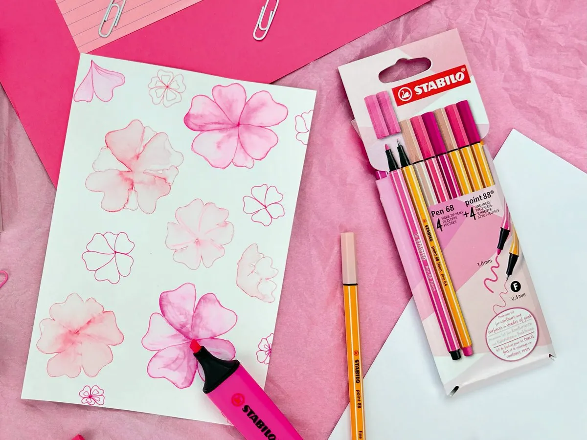 STABILO Pen 68 & point 88 Fineliner/Viltstift - 8 Stuks Roze - afbeelding 4 van 6