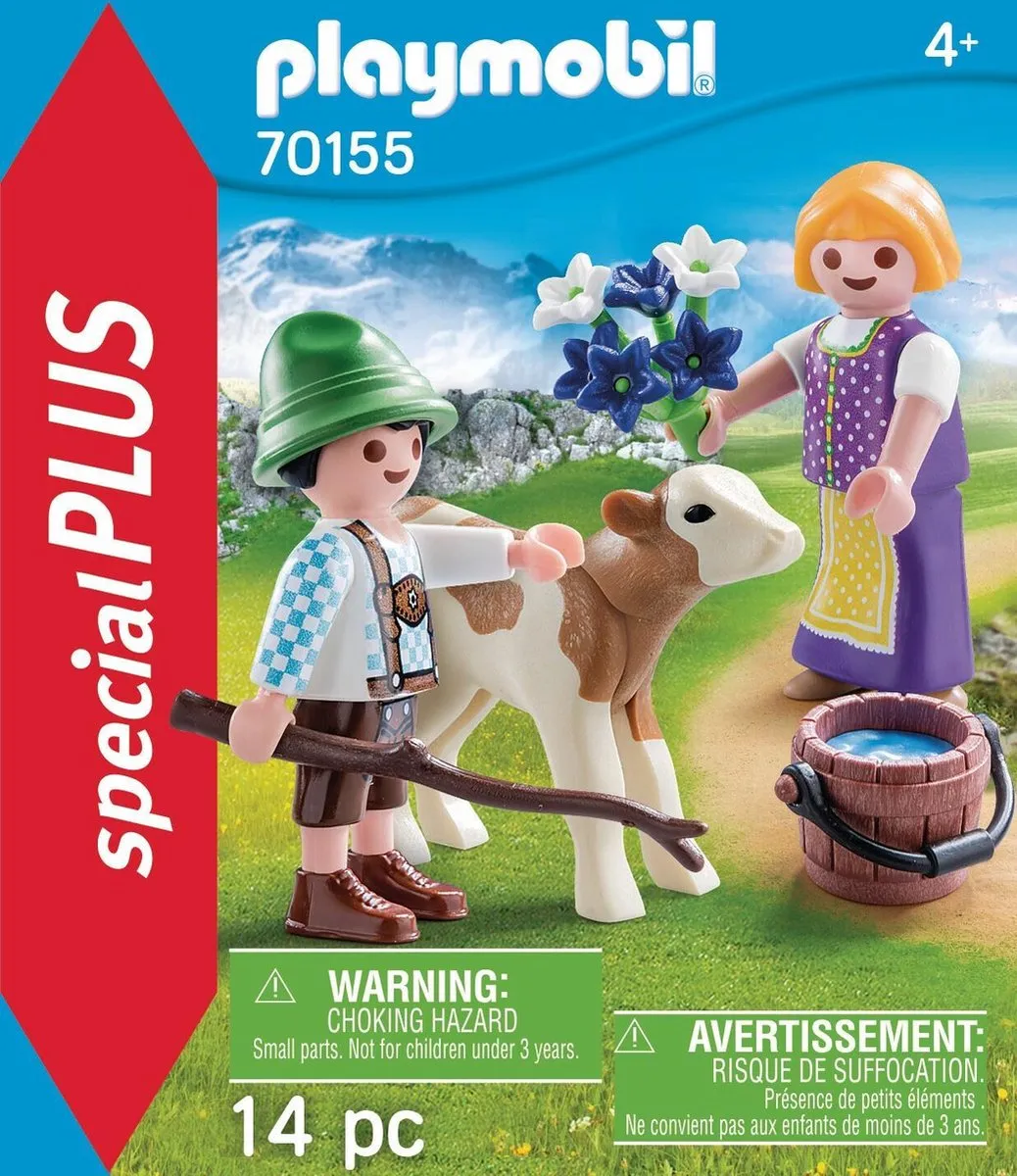 Playmobil Kinderen met kalf 70155 - Multicolor