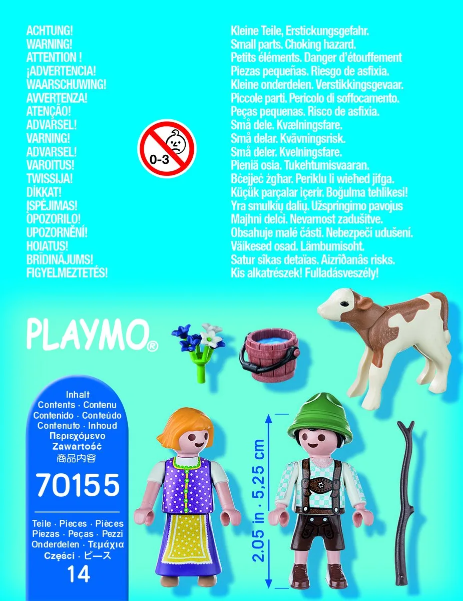 Playmobil Kinderen met kalf 70155 - Multicolor