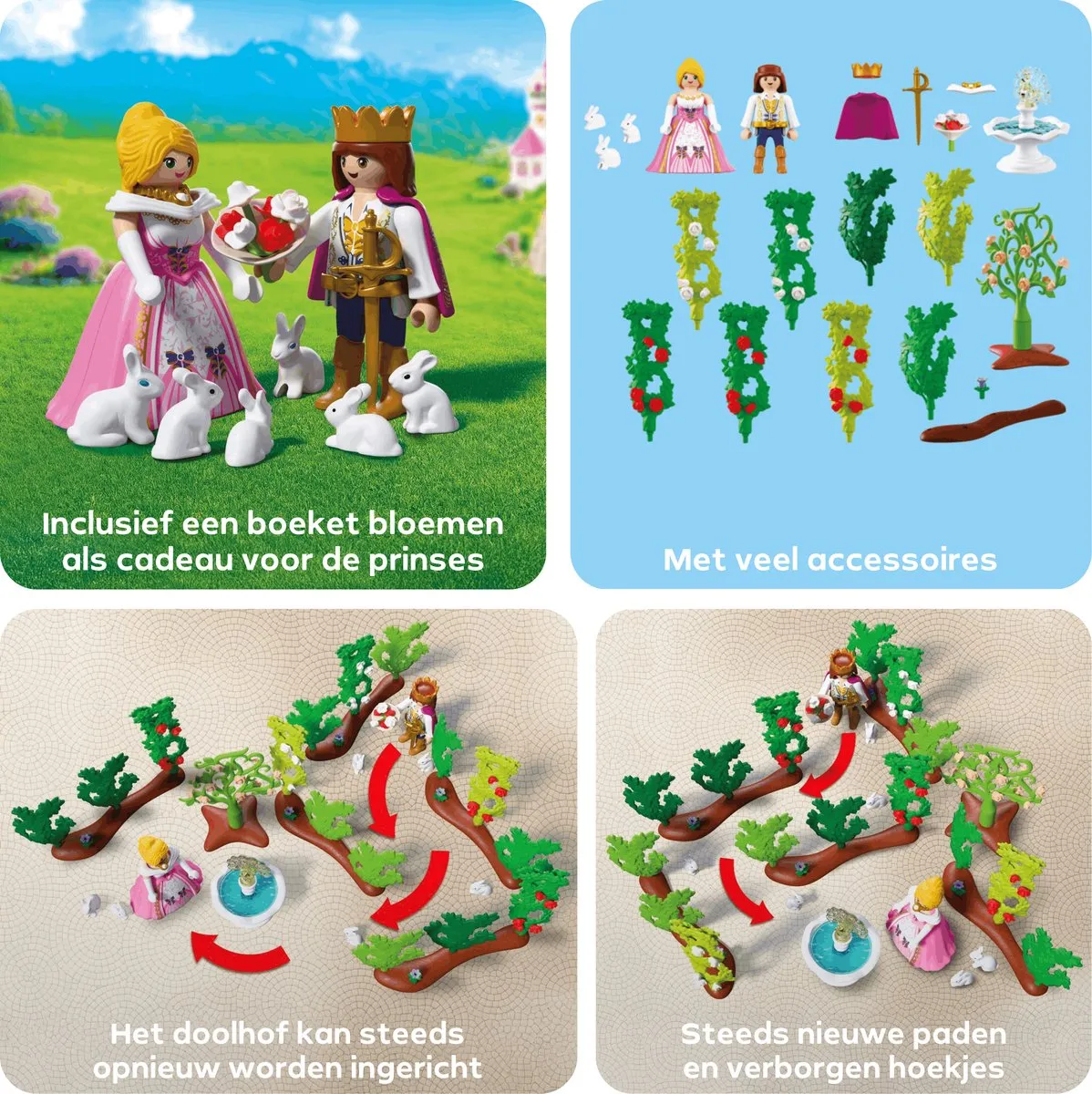 Playmobil Princess Koninklijk Doolhof 72053 - Prins & Prinses - Multicolor