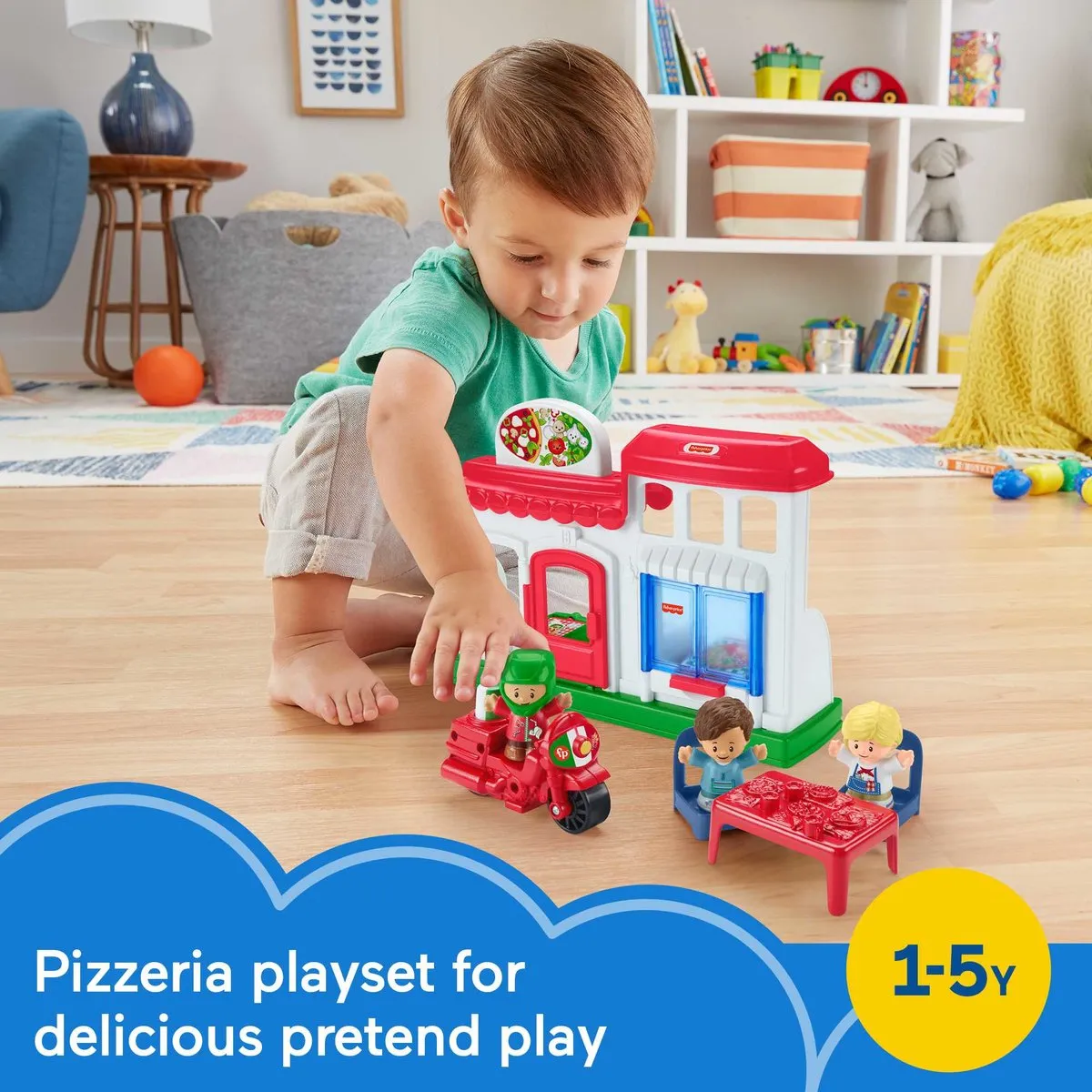 Fisher-Price Little People Pizzeria Speelset - Multicolor - afbeelding 3 van 6