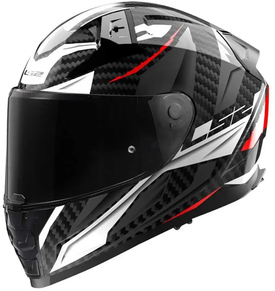LS2 FF811 Vector II Carbon Helm - Maat S - Wit/Rood/Grijs