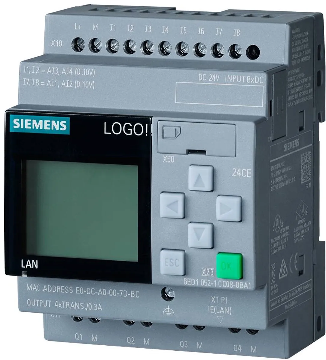 Siemens 6ED1052-1CC08-0BA2 PLC-aansturingsmodule 24V/DC