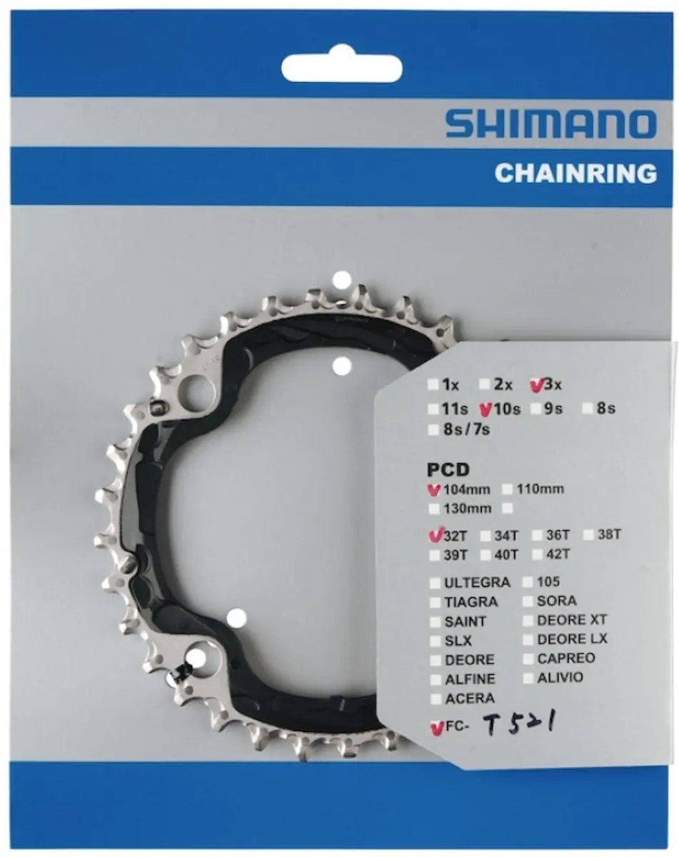 Shimano Deore FC-M610 Kettingblad 32T - Mountainbike - afbeelding 2 van 6