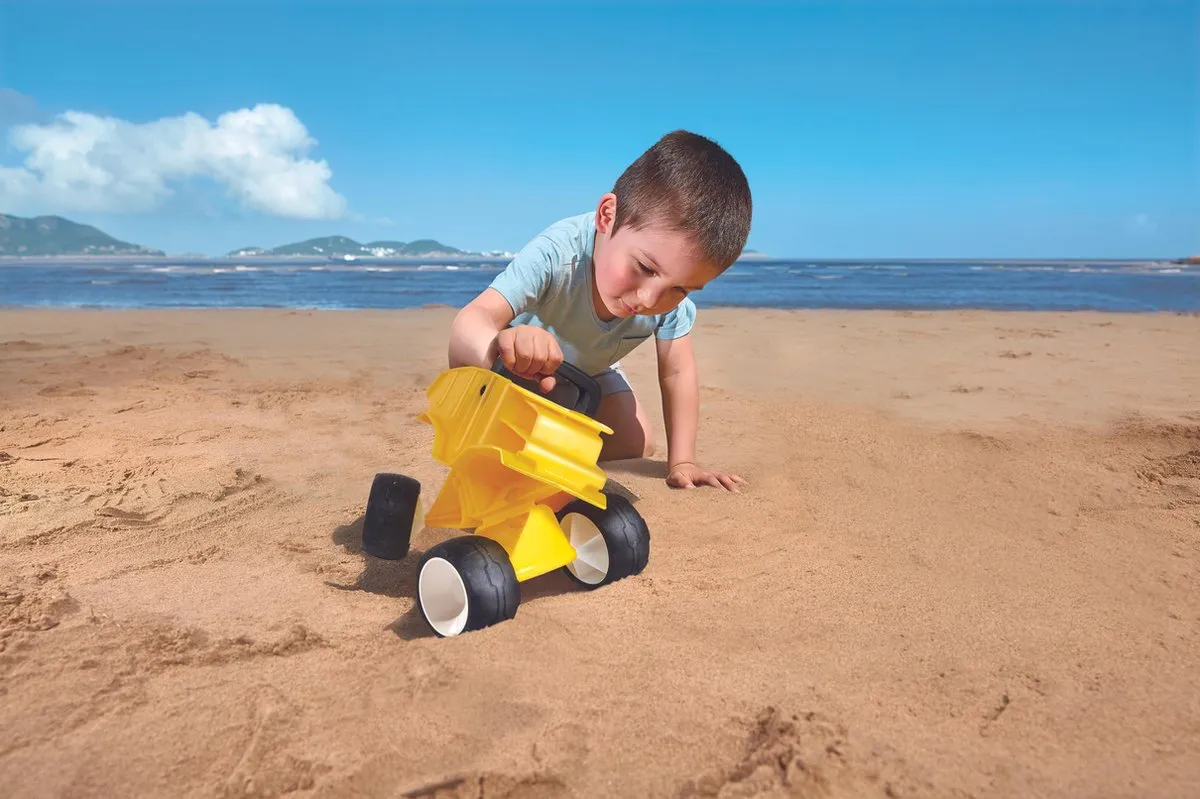 Hape Dump Truck E4088 - Geel - afbeelding 6 van 6
