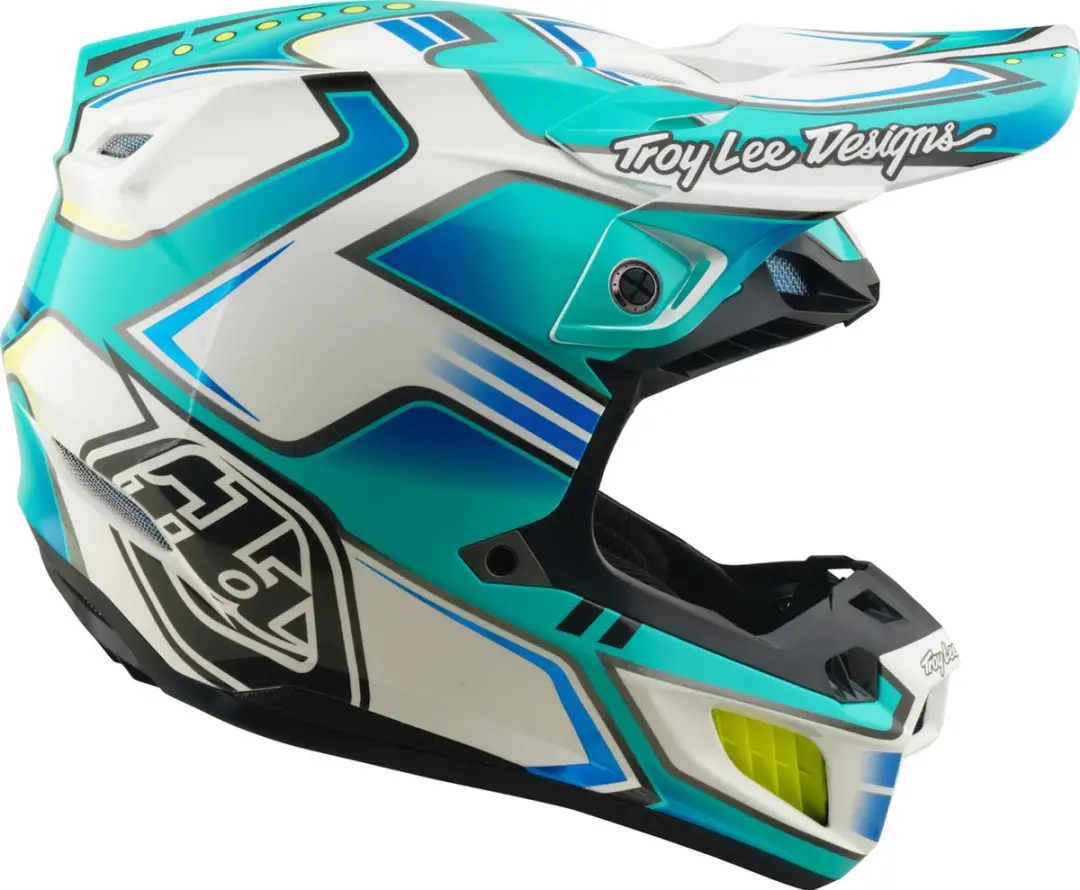 Troy Lee Designs SE5 Composite MIPS Motocrosshelm - XL - Turquoise/Wit