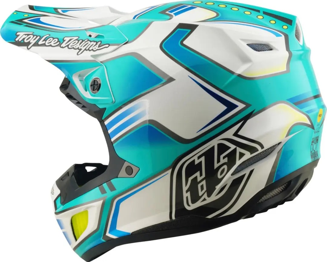 Troy Lee Designs SE5 Composite MIPS Motocrosshelm - XL - Turquoise/Wit