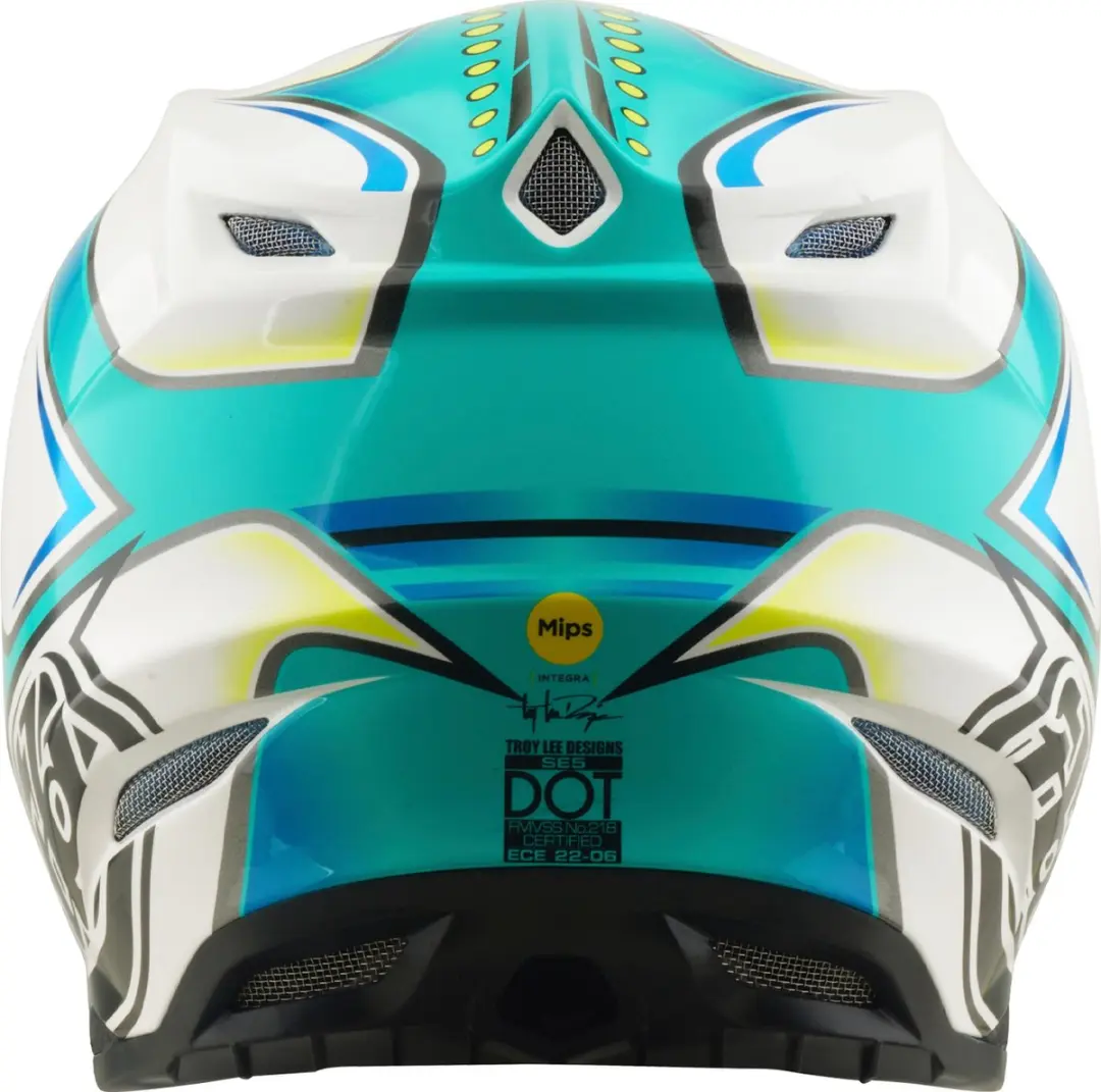 Troy Lee Designs SE5 Composite MIPS Motocrosshelm - XL - Turquoise/Wit