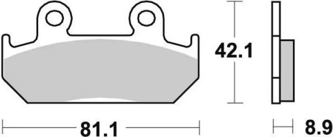remblokje sbs voor motor honda 600 cbr fh fj 1987 tot 1988 avg / avd nieuw