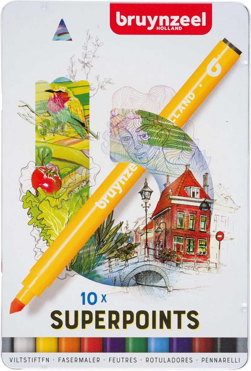 BRUYNZEEL Super Point Viltstiften Set 10