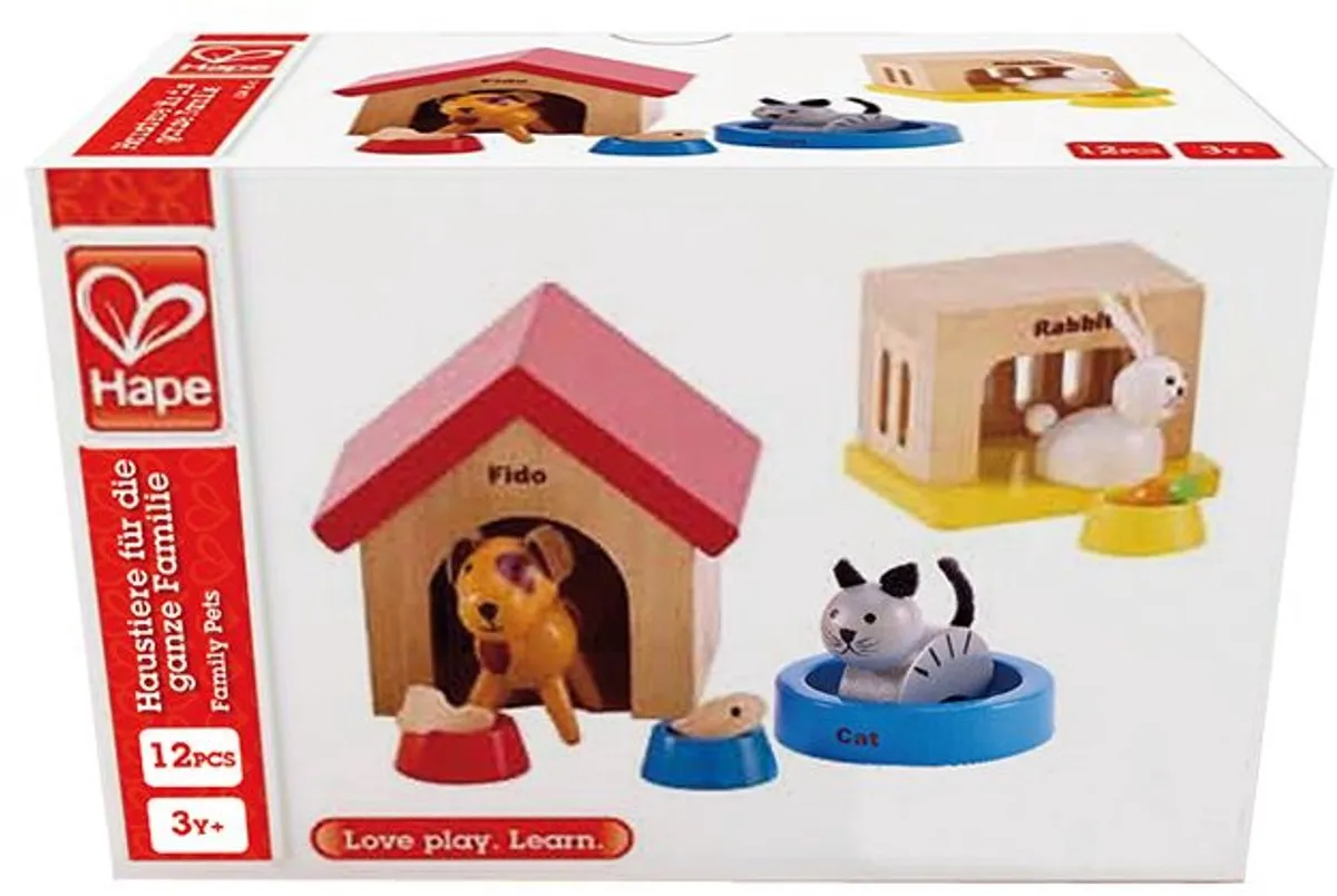 Hape Huisdieren Poppenhuis - 3 Meubels & 3 Poppen - Veelkleurig - afbeelding 9 van 9