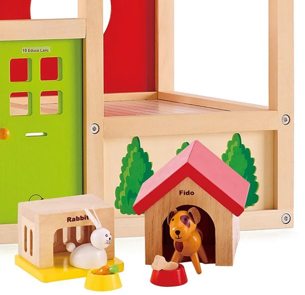 Hape Huisdieren Poppenhuis - 3 Meubels & 3 Poppen - Veelkleurig - afbeelding 8 van 9