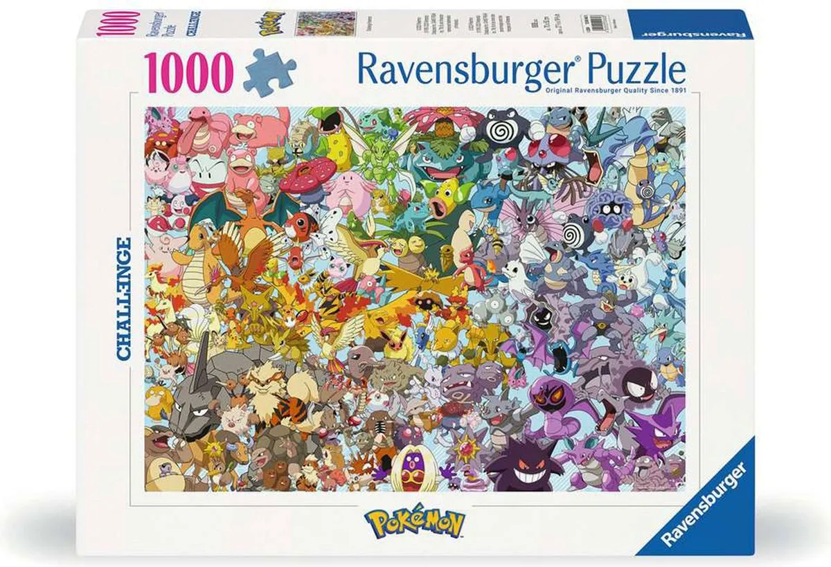 Ravensburger Pokémon Challenge Legpuzzel 1000 Stuks - Multicolor