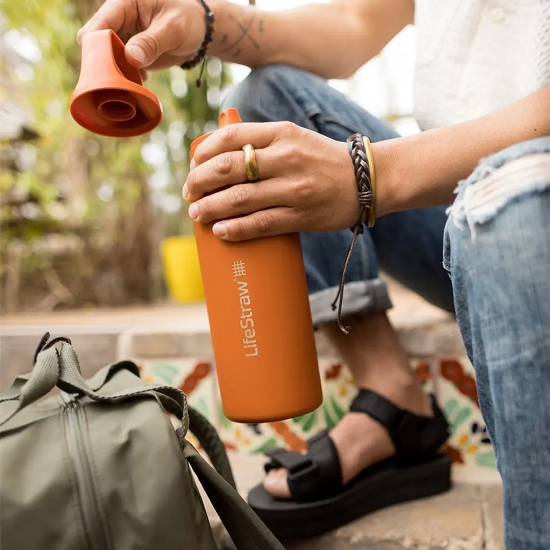 LifeStraw Go 2.0 LGV42SORWW Waterfilterfles - 700ml - Oranje - afbeelding 6 van 6