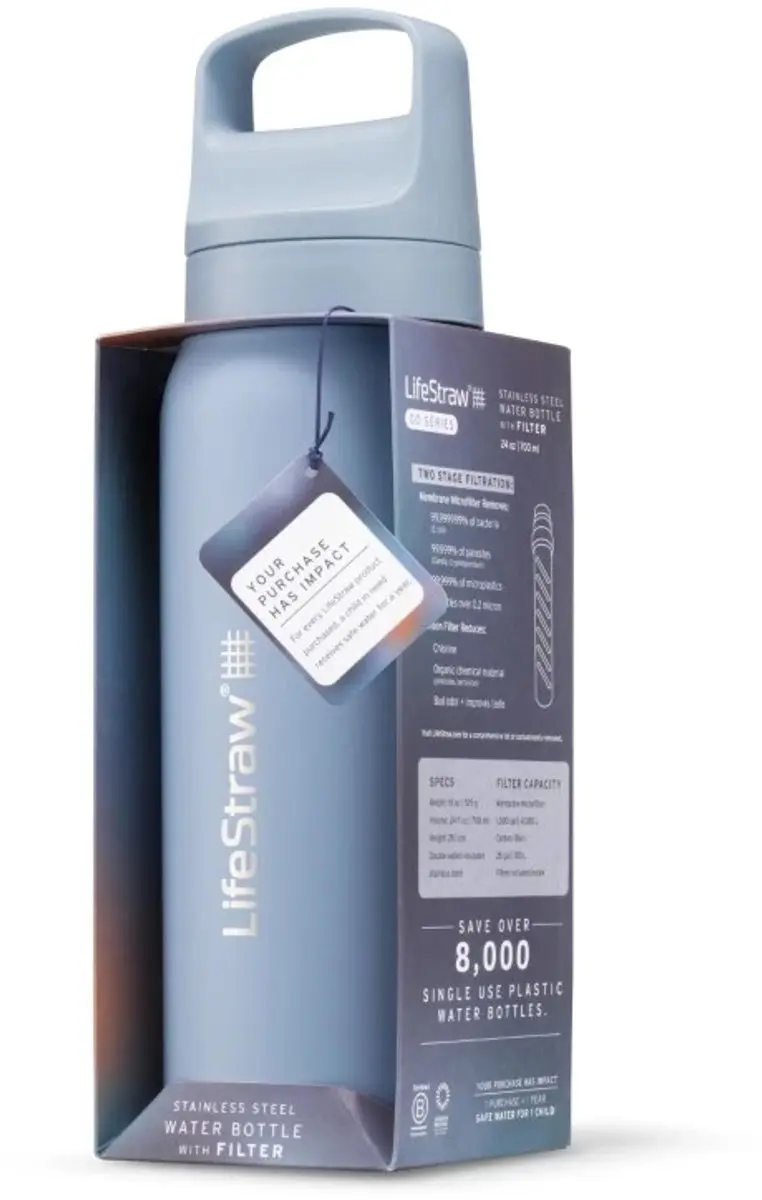 LifeStraw Go 2.0 LGV42SBLWW Waterfilterfles - 700ml - Blauw - afbeelding 6 van 6