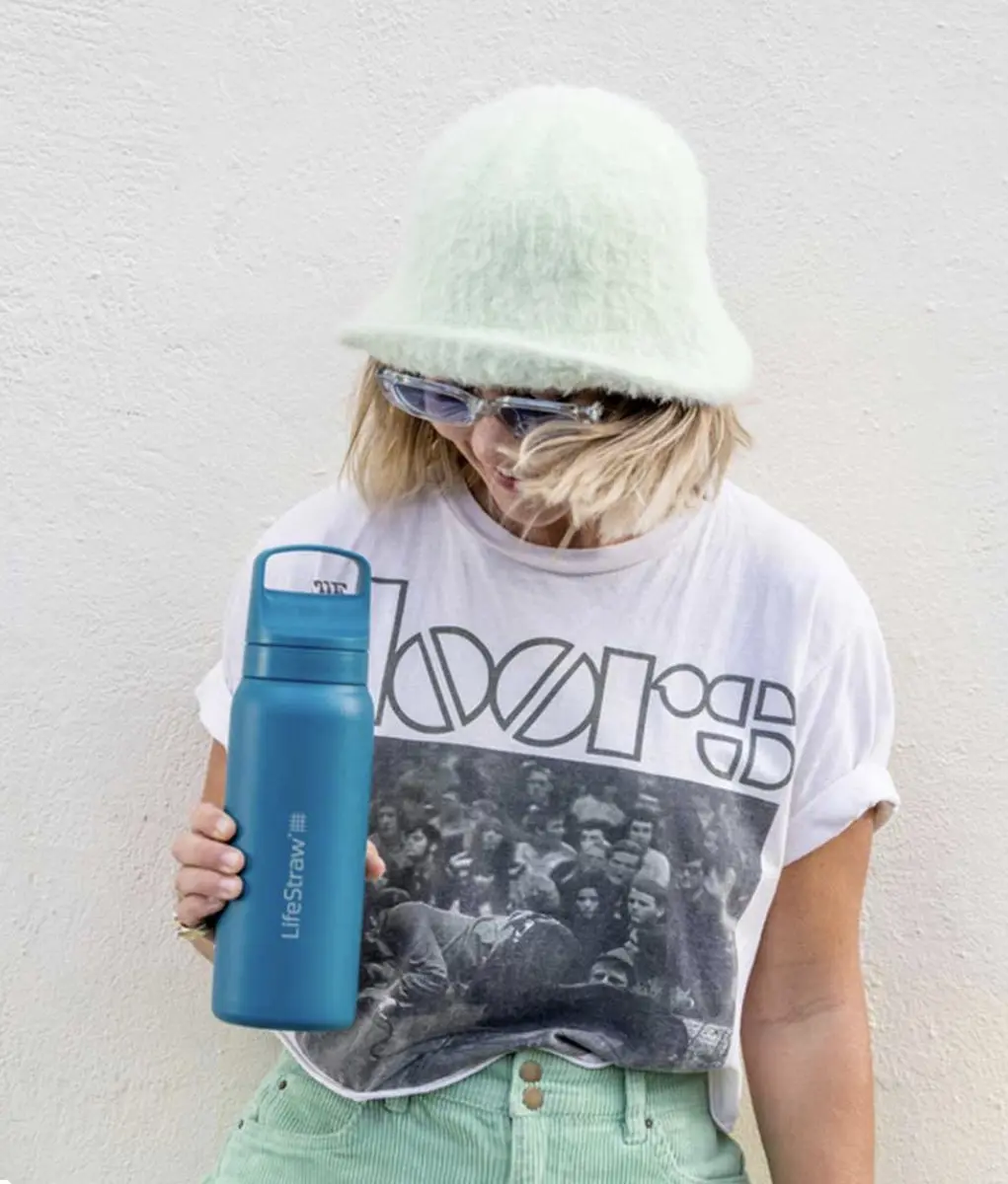 LifeStraw Go 2.0 LGV41STLWW Waterfles met Filter 1L - Teal
