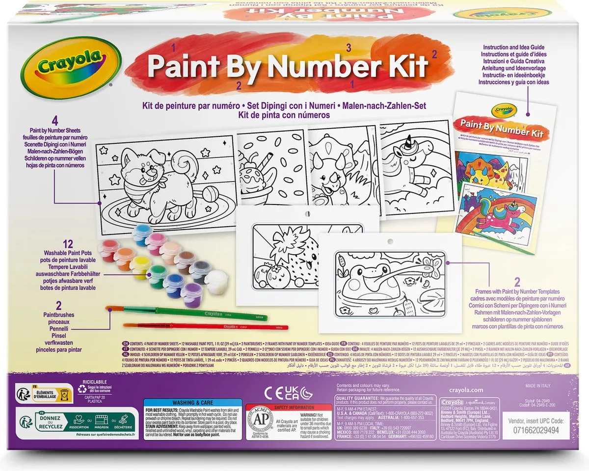 Crayola Schilderen op Nummer Knutselset - Veelkleurig - 30 Stuks