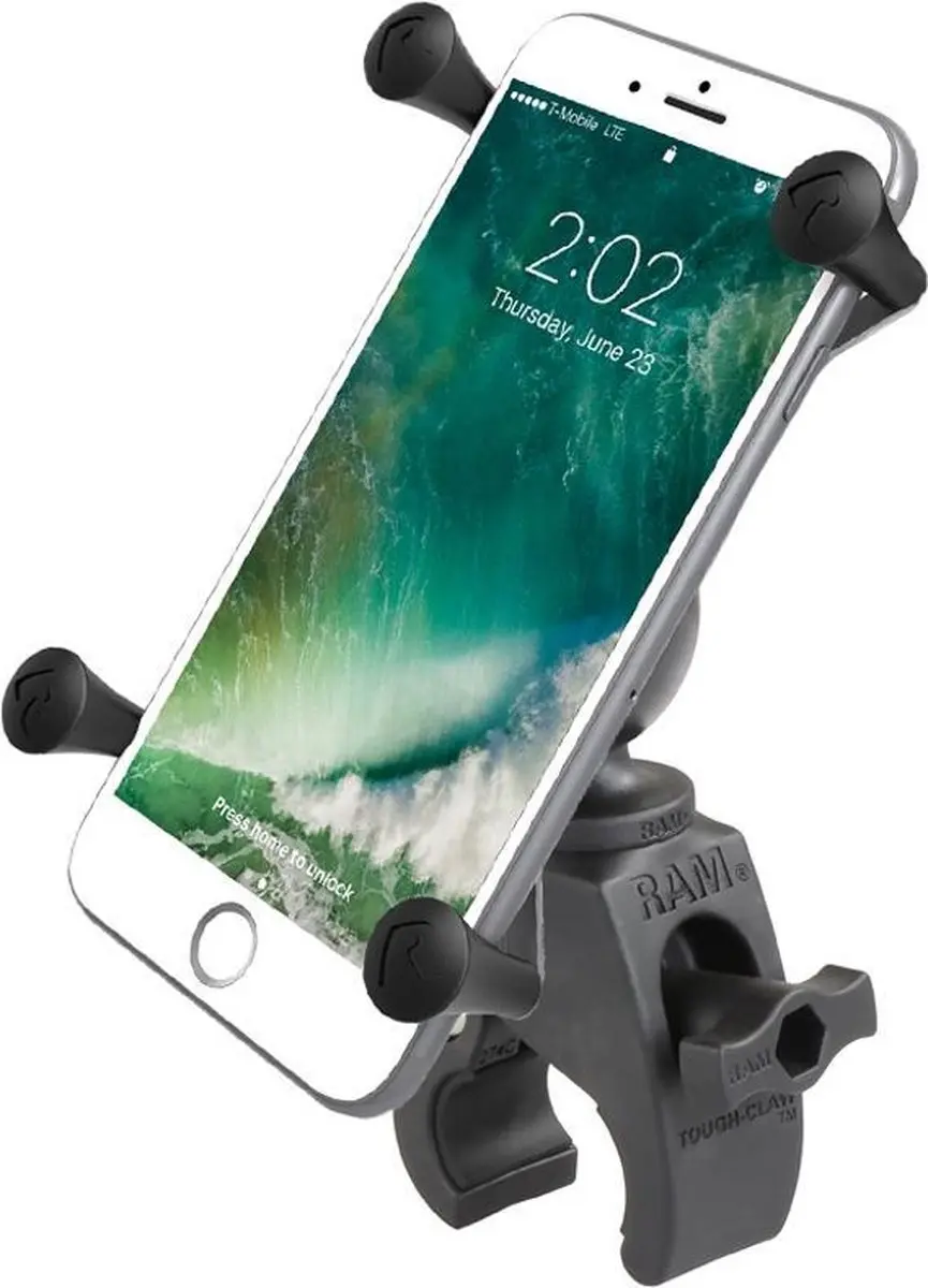 RAM Mounts X-Grip Tough-Claw Telefoonhouder - 360° Draaibaar - Zwart - afbeelding 6 van 6