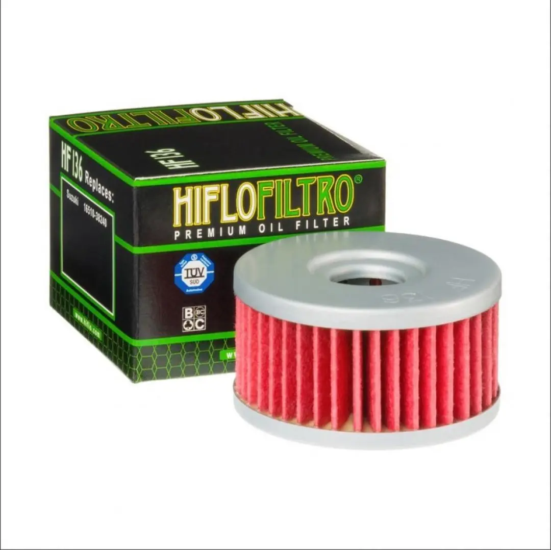 HifloFiltro HF136 Oliefilter - Suzuki 125 VL Intruder - 1999-2006 - Rouge
